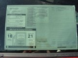 2011 Toyota Tacoma SR5 Access Cab 4x4 Window Sticker
