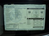 2011 Volkswagen Golf 2 Door TDI Window Sticker