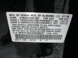 2009 Pilot Color Code for Formal Black - Color Code: NH707