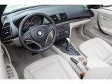 2008 BMW 1 Series 128i Convertible Taupe Interior