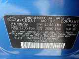 2010 Elantra Color Code for Vivid Blue - Color Code: BV