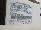 2002 Thunderbird Color Code for Whisper White - Color Code: W5