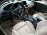 2005 BMW 6 Series 645i Coupe Cream Beige Interior