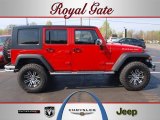 2008 Flame Red Jeep Wrangler Unlimited Rubicon 4x4 #47831127