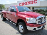 2008 Inferno Red Crystal Pearl Dodge Ram 3500 Big Horn Edition Quad Cab 4x4 Dually #47905994