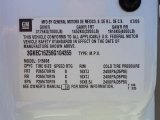 2006 GMC Yukon XL SLT Info Tag