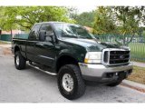 Dark Highland Green Metallic Ford F250 Super Duty in 2002