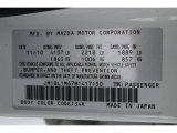 2011 MAZDA3 Color Code for Crystal White Pearl Mica - Color Code: 34K