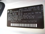 2011 BMW 3 Series 335i Convertible Info Tag