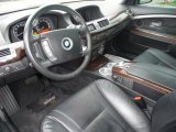 2005 BMW 7 Series 745i Sedan Black/Black Interior