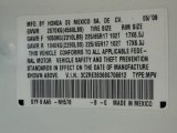 2008 CR-V Color Code for Taffeta White - Color Code: NH578