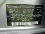 2011 Sonata Color Code for Harbor Gray Metallic - Color Code: P3