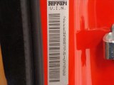2007 Ferrari F430 Coupe Info Tag