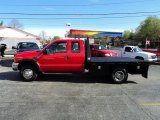 2000 Red Ford F350 Super Duty Lariat Crew Cab 4x4 Dually Flat Bed #48328865