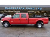 Red Ford F350 Super Duty in 2004
