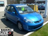 2008 Vivid Blue Pearl Honda Fit Hatchback #48387235
