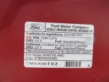 2010 Ford F150 Platinum SuperCrew 4x4 Info Tag