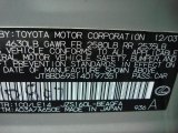 2004 GS Color Code for Millennium Silver Metallic - Color Code: 1C0