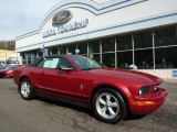 2008 Dark Candy Apple Red Ford Mustang V6 Premium Convertible #48460661