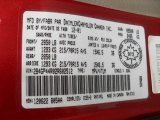 2002 Grand Caravan Color Code for Inferno Red Pearl - Color Code: PEL