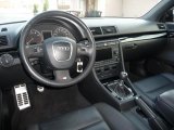 2008 Audi A4 2.0T quattro S-Line Sedan Black Interior
