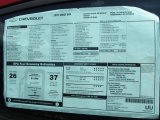 2011 Chevrolet Cruze ECO Window Sticker
