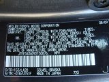 2009 Highlander Color Code for Magnetic Gray Metallic - Color Code: 1G3