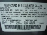 2007 M Color Code for Diamond Graphite Metallic - Color Code: WV2