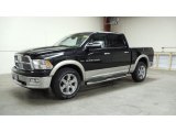 2011 Brilliant Black Crystal Pearl Dodge Ram 1500 Laramie Crew Cab 4x4 #48521455