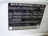 2000 Mercedes-Benz ML 430 4Matic Info Tag