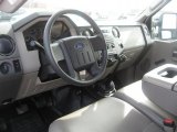 2008 Ford F450 Super Duty XL Regular Cab Chassis Stake Truck Medium Stone Grey Interior