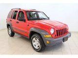 2005 Flame Red Jeep Liberty Sport 4x4 #48521151