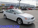 Satin White Pearl Subaru Legacy in 2007