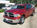 2009 Inferno Red Crystal Pearl Dodge Ram 1500 SLT Crew Cab 4x4 #48663655