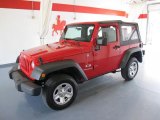 2007 Flame Red Jeep Wrangler X 4x4 #48663082