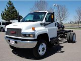 2008 GMC C Series Topkick C4500 Regular Cab 4x4 Chassis Stake Truck Front 3/4 View