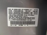2010 Pilot Color Code for Alabaster Silver Metallic - Color Code: NH700M