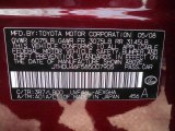 2008 LS Color Code for Noble Spinel Red Mica - Color Code: 3R7