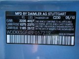 2011 E Color Code for Quartz Blue Metallic - Color Code: 230