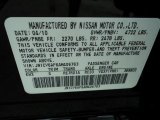 2010 G Color Code for Obsidian Black - Color Code: KH3