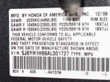 2010 Element Color Code for Polished Metal Metallic - Color Code: NH737M