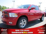 2011 Flame Red Dodge Ram 1500 Sport Quad Cab #48866728