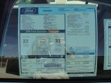 2011 Ford Fusion SEL Window Sticker
