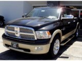 2011 Brilliant Black Crystal Pearl Dodge Ram 1500 Laramie Longhorn Crew Cab 4x4 #48925353