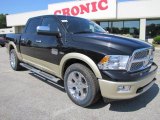 2011 Brilliant Black Crystal Pearl Dodge Ram 1500 Laramie Longhorn Crew Cab 4x4 #48981038