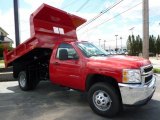 2011 Victory Red Chevrolet Silverado 3500HD Regular Cab 4x4 Chassis Dump Truck #48980661