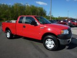 Bright Red Ford F150 in 2007