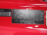 2011 Forte Koup Color Code for Racing Red - Color Code: DRR