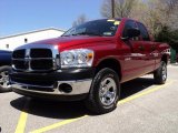 2008 Inferno Red Crystal Pearl Dodge Ram 1500 SXT Quad Cab 4x4 #48981395