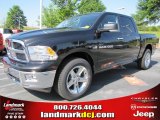 2011 Brilliant Black Crystal Pearl Dodge Ram 1500 Big Horn Crew Cab #49050903